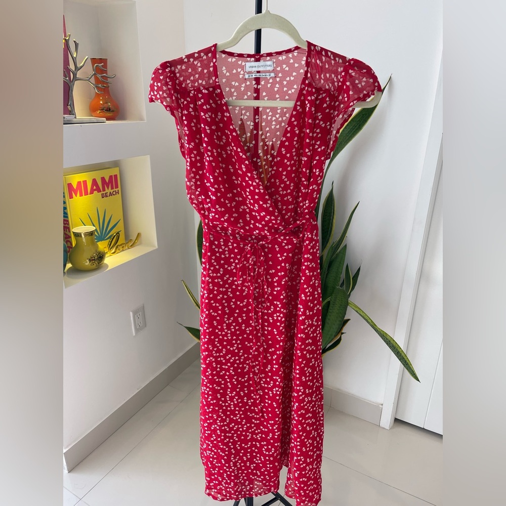 Cute wrap around heart dress